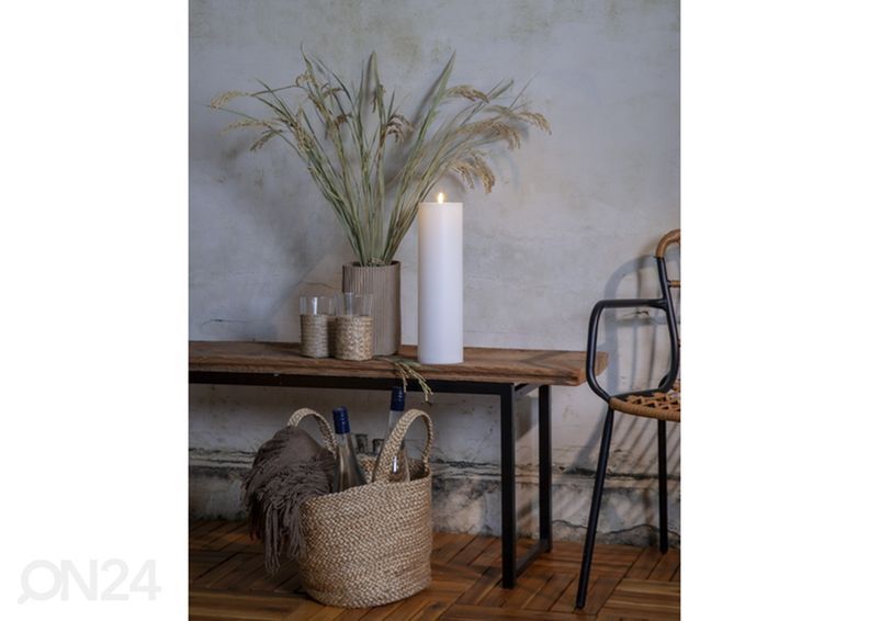 LED küünal Flamme Rak valge h37,5 cm suurendatud