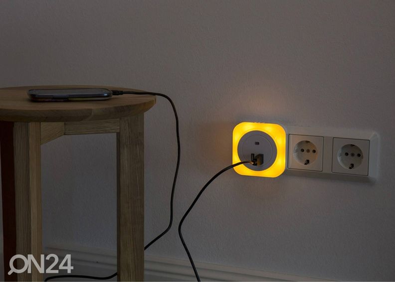 LED öölamp+2x USB laadija suurendatud