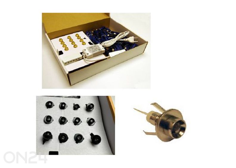 LED saunavalgustid 12 x 0,2 W, matt must suurendatud