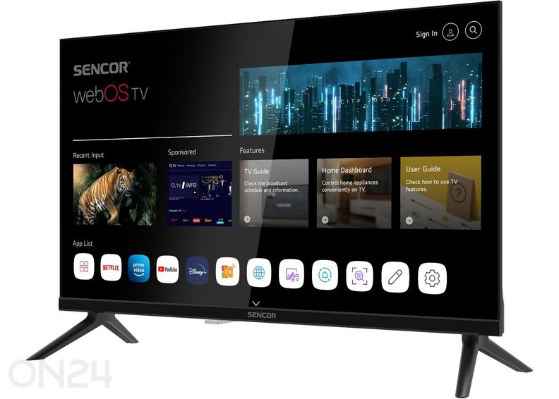 LED-teler 24" Sencor SLE24S803B suurendatud