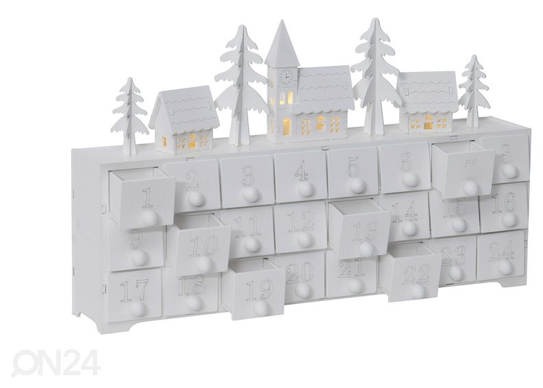 LED tuledega advendimaja Yuletid suurendatud