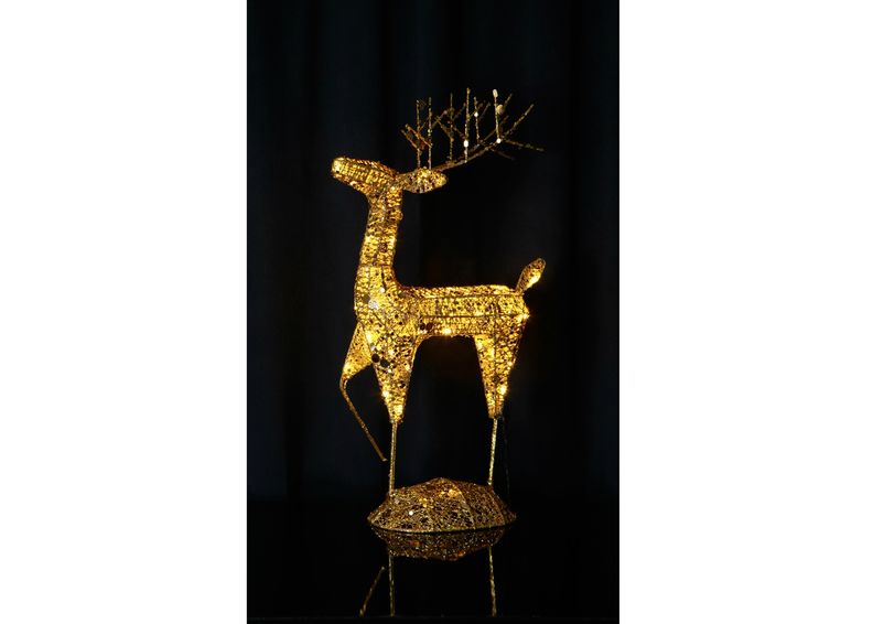 LED tuledega kuldne hirv suurendatud