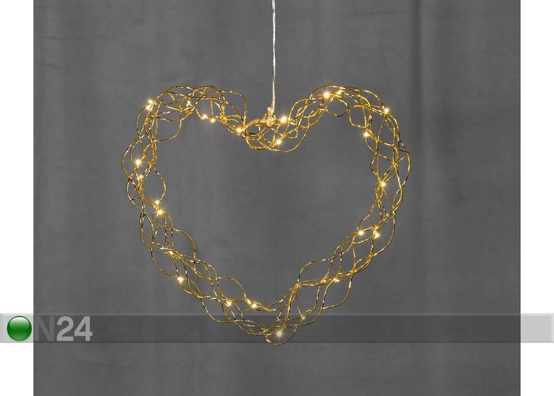 LED tuledega süda Curly suurendatud