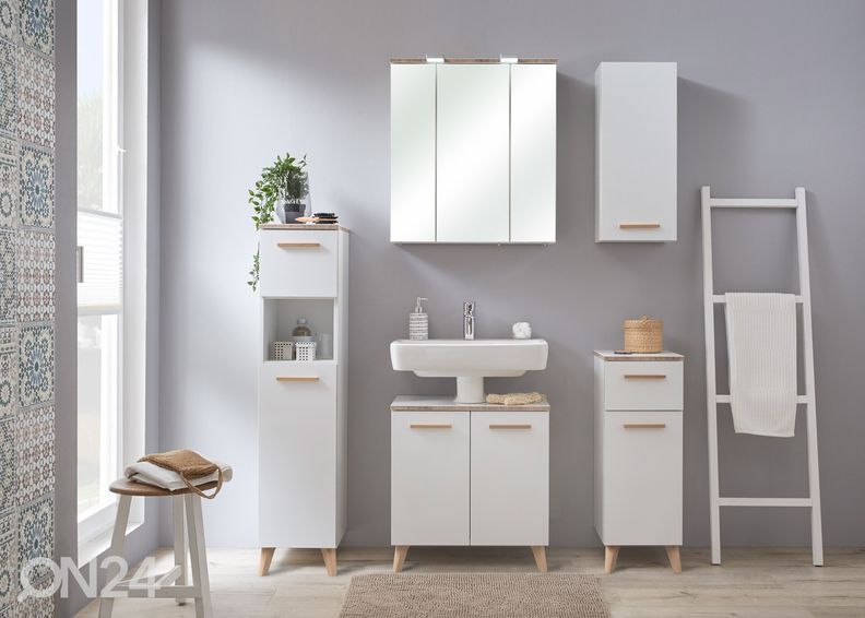 LED-valgustusega peegelkapp 34, 65cm suurendatud