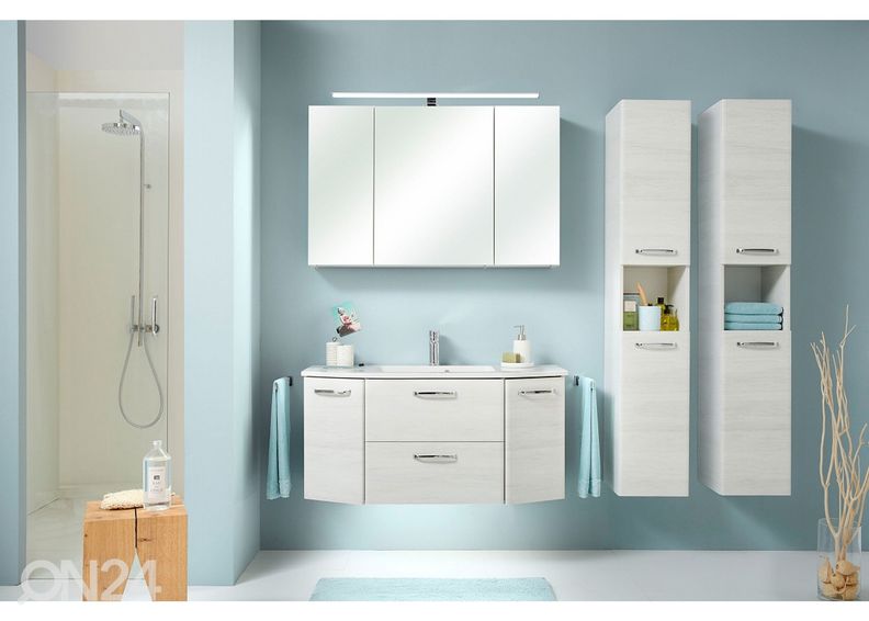 LED-valgustusega peegelkapp 86, 110 cm suurendatud