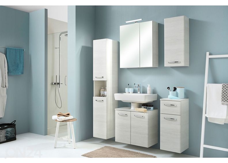 LED-valgustusega peegelkapp 86, 60 cm suurendatud