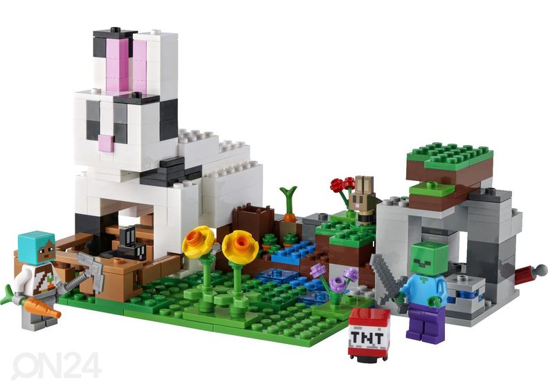 LEGO Minecraft Jänesetalu suurendatud