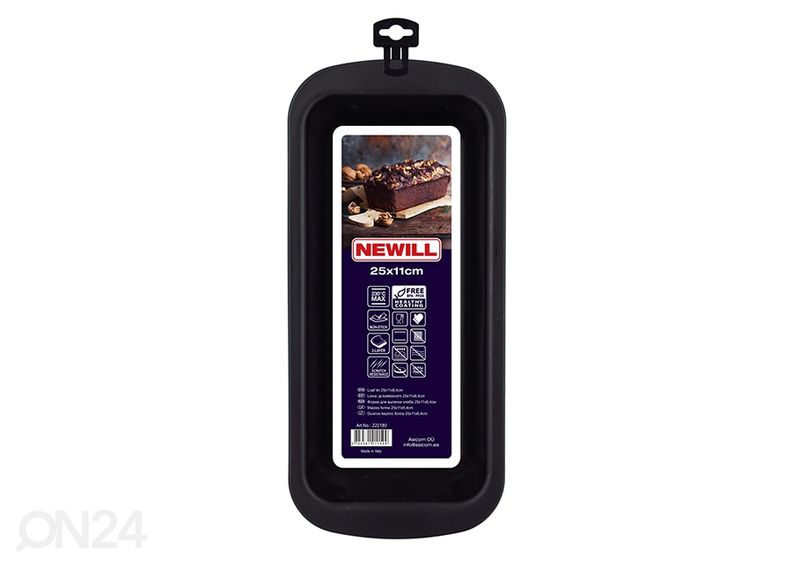 Leiva- ja keeksivorm Newill 25x11x6,4 cm suurendatud