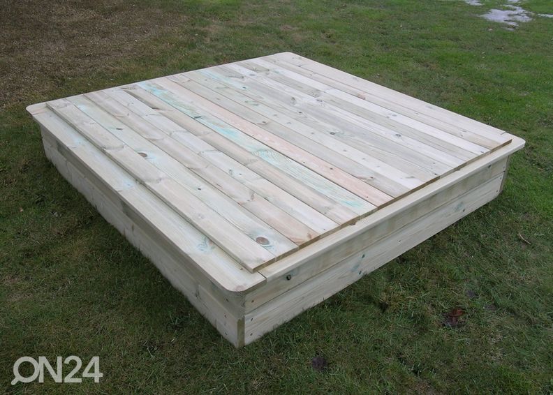 Liivakast kattega 160x160 cm suurendatud