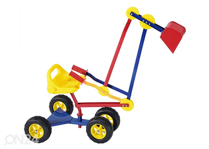 Liivakasti ekskavaator ratastega suurendatud