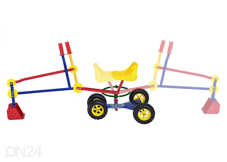 Liivakasti ekskavaator ratastega suurendatud