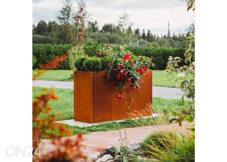 Lillepott Cor-ten terasest Lilly Modular suurendatud