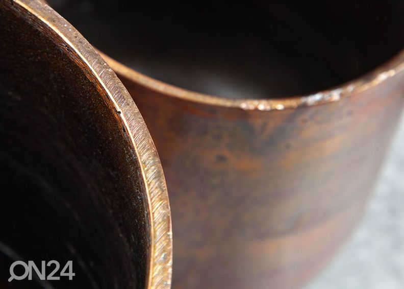 Lillepottide komplekt Copper S, 2 tk suurendatud