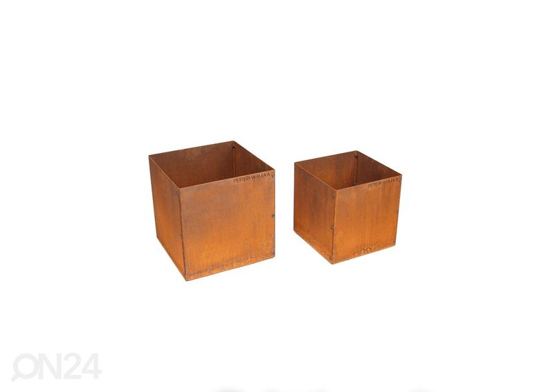 Lillepottide komplekt Cor-Ten terasest Fiora 2 suurendatud