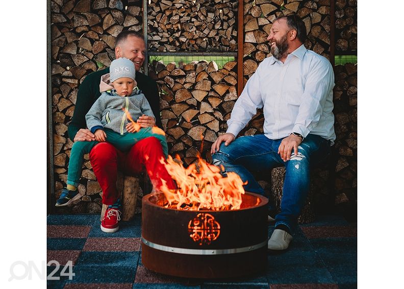 Lõkkealus Cor-Ten terasest GrillSymbol Lucas Mini suurendatud