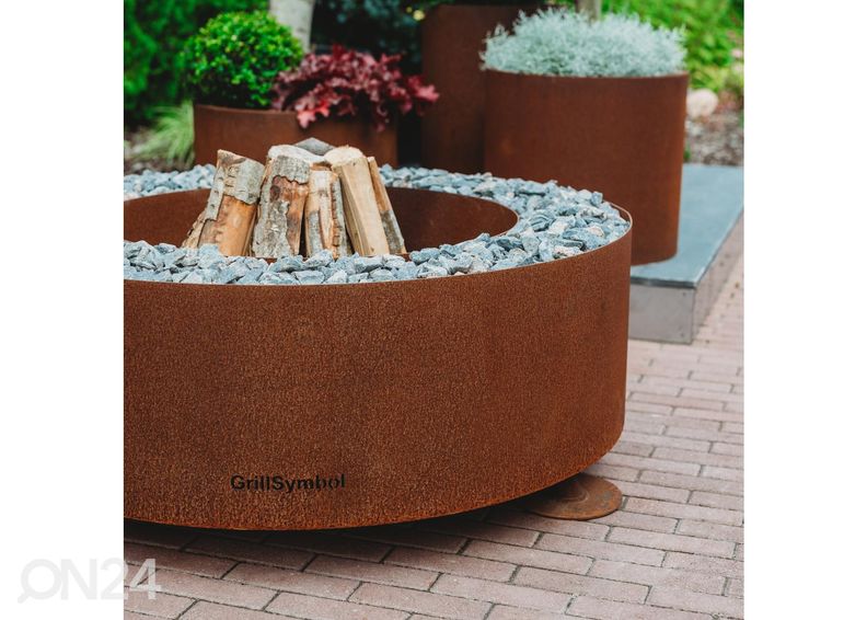 Lõkkealus Cor-Ten terasest GrillSymbol Luna suurendatud