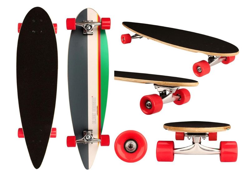 Longboard 36" Pintail Tropical Funk Black Dragon suurendatud