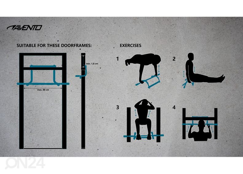 Lõuatõmbekang uksele Avento suurendatud