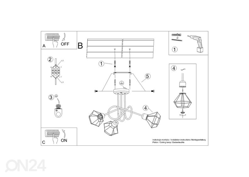 Lühter Artemis 3S, must suurendatud
