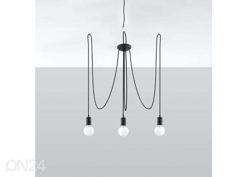 Lühter Edison 3, must suurendatud