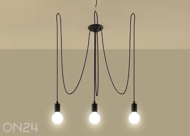 Lühter Edison 3, must suurendatud