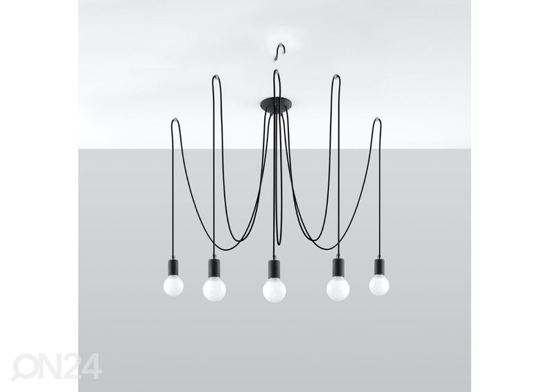 Lühter Edison 5, must suurendatud