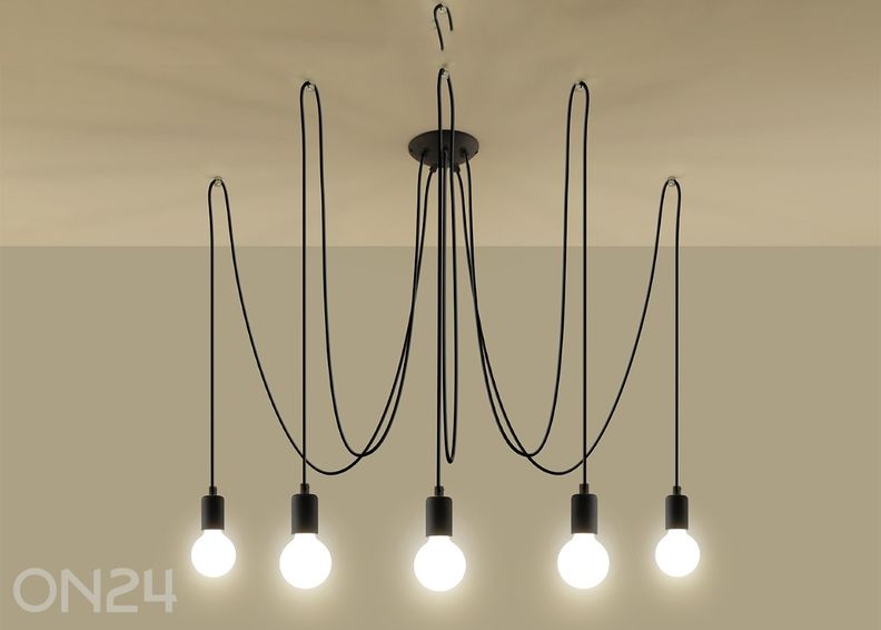 Lühter Edison 5, must suurendatud