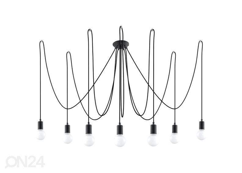 Lühter Edison 7, must suurendatud