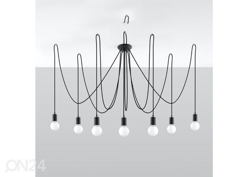 Lühter Edison 7, must suurendatud
