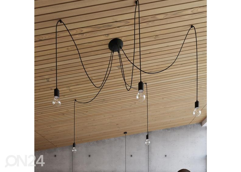 Lühter Edison 7, must suurendatud