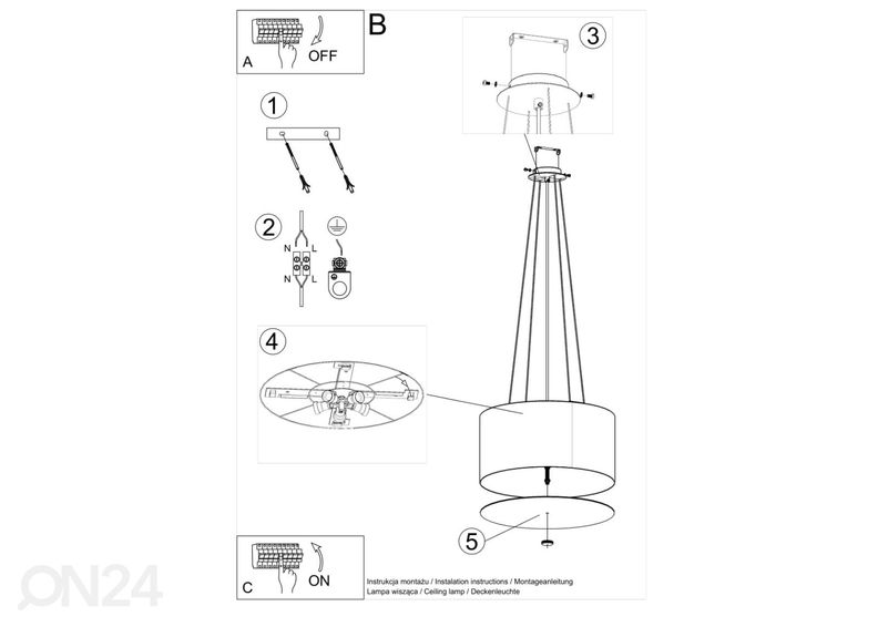 Lühter Otto 50, must suurendatud