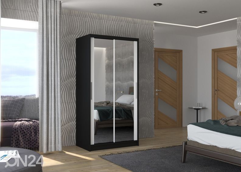 Lükandustega riidekapp 100 cm suurendatud