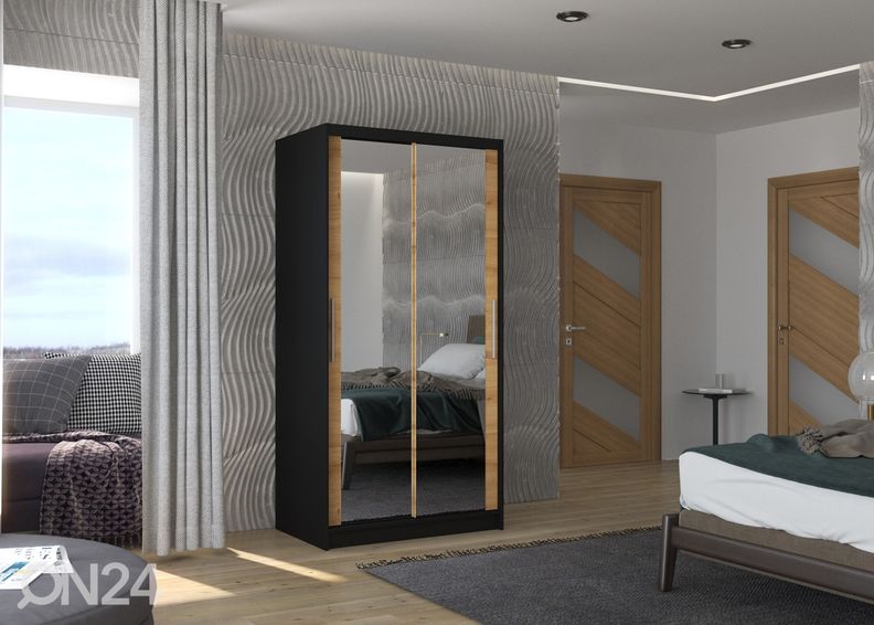 Lükandustega riidekapp 100 cm suurendatud