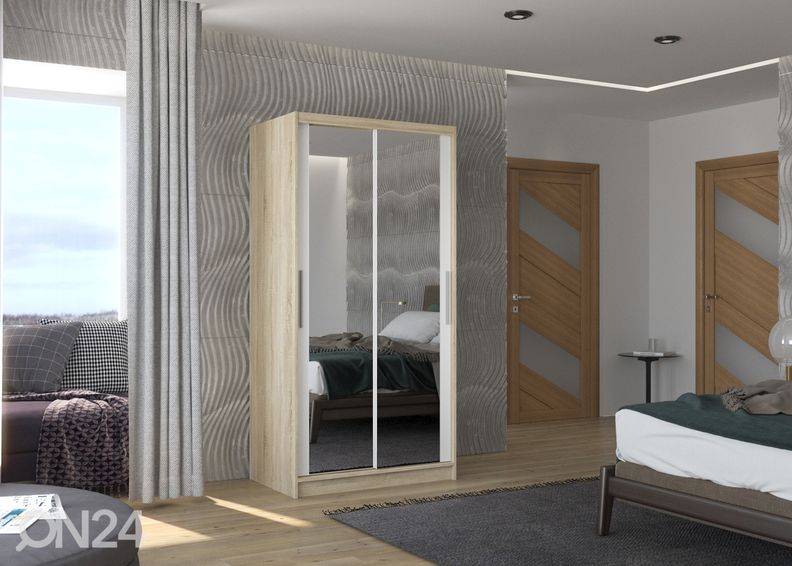 Lükandustega riidekapp 100 cm suurendatud