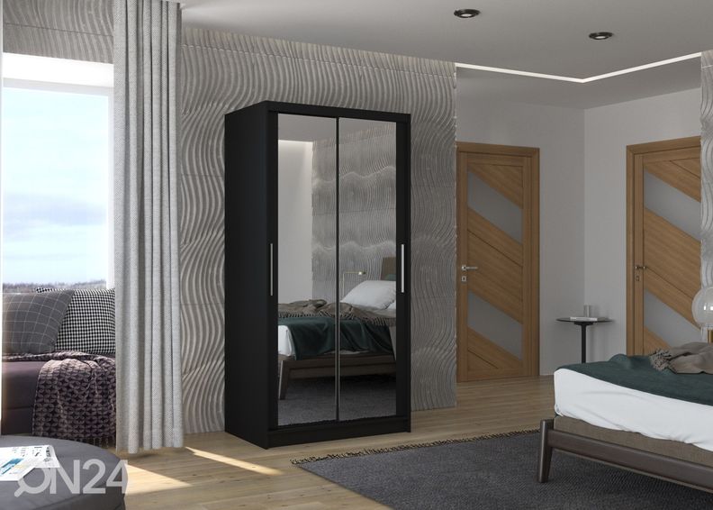 Lükandustega riidekapp 100 cm suurendatud