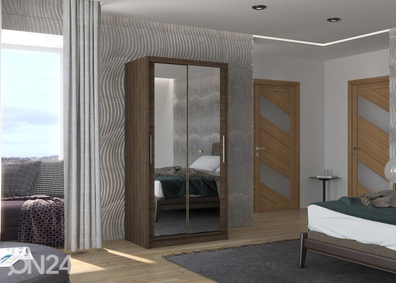 Lükandustega riidekapp 100 cm suurendatud