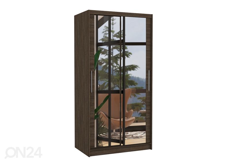 Lükandustega riidekapp 100 cm suurendatud