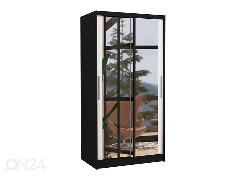 Lükandustega riidekapp 100 cm suurendatud