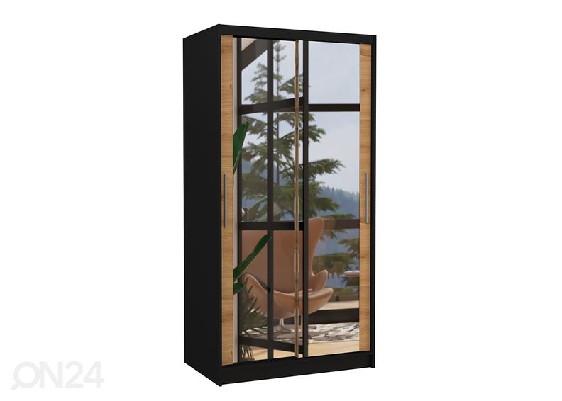 Lükandustega riidekapp 100 cm suurendatud