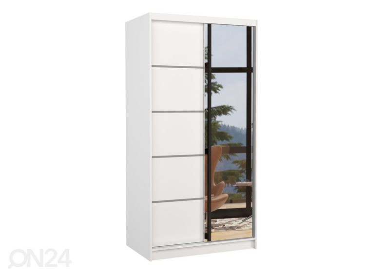 Lükandustega riidekapp 100 cm suurendatud