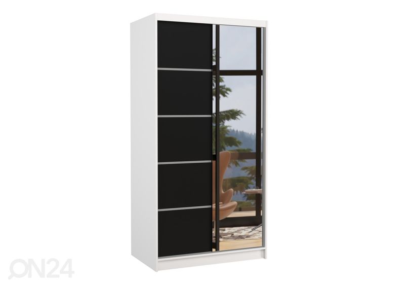 Lükandustega riidekapp 100 cm suurendatud