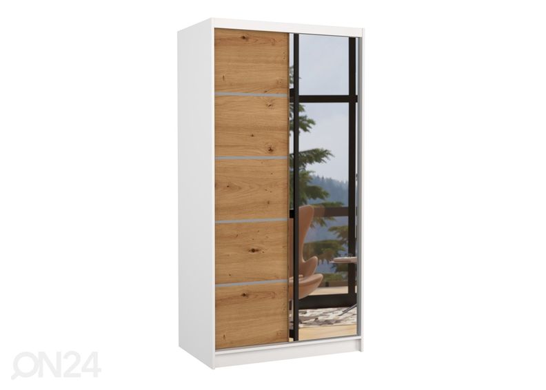 Lükandustega riidekapp 100 cm suurendatud