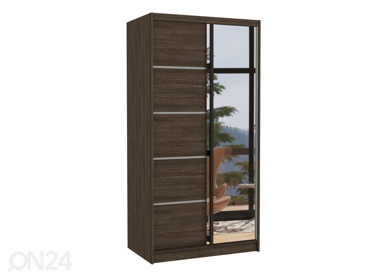 Lükandustega riidekapp 100 cm suurendatud