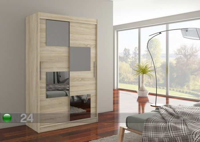 Lükandustega riidekapp 120 cm suurendatud