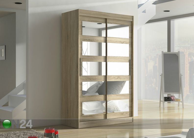 Lükandustega riidekapp 120 cm suurendatud