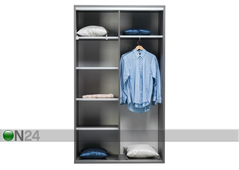 Lükandustega riidekapp 120 cm suurendatud