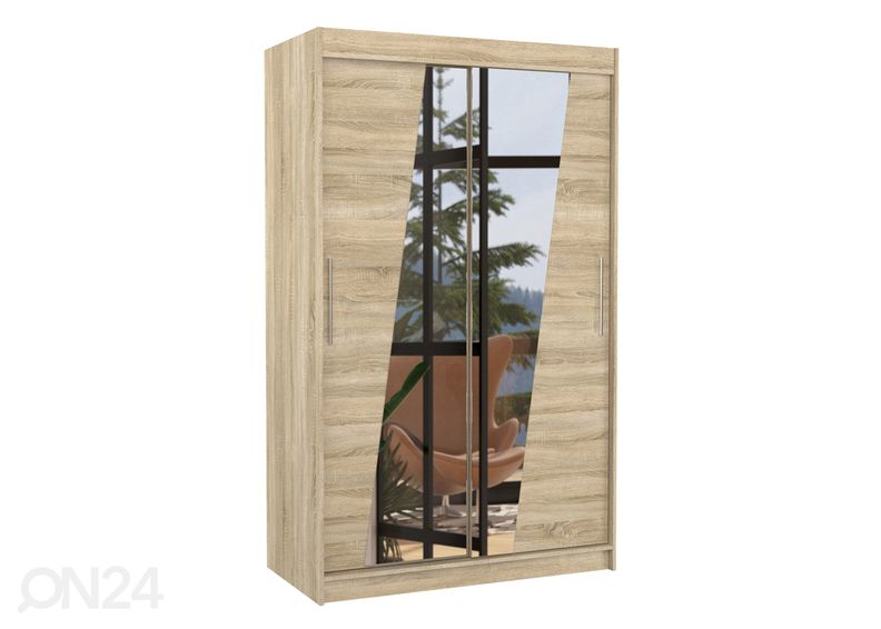 Lükandustega riidekapp 120 cm suurendatud