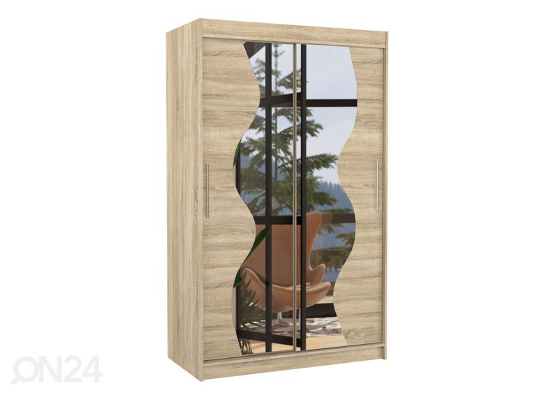 Lükandustega riidekapp 120 cm suurendatud