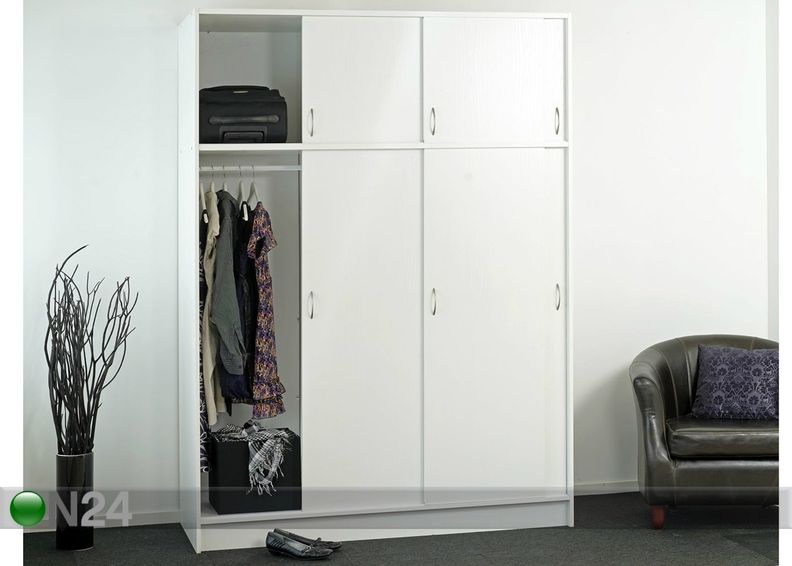 Lükandustega riidekapp 150 cm suurendatud