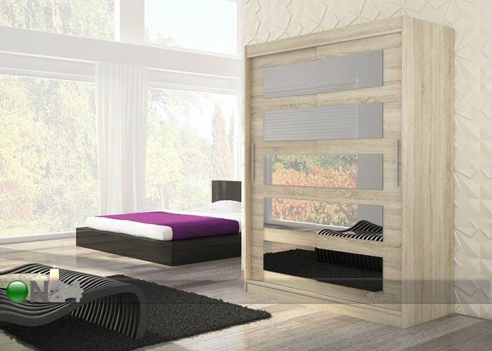Lükandustega riidekapp 150 cm suurendatud
